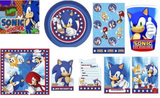     SONIC THE HEDGEHOG KIDS PARTY RANGE ITEMS   ALL IN 1 LISTING