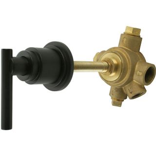 Westbrass 5 Port In Wall 3 Way Shower Diverter Valve with Lever Handle 