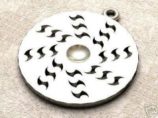 Silver Crop Circle Pendant ~~~ Unique Jewelry