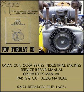 ONAN CCK CCKA INDUSTRIAL ENGINES SERVICE REPAIR MANUAL PARTS CATALOG 
