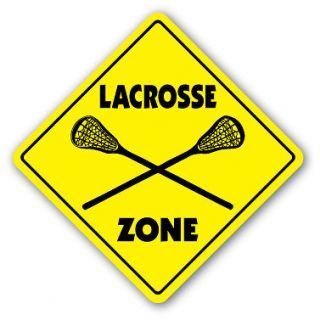 LACROSSE ZONE Sign novelty gift sport team trophy player play gag 