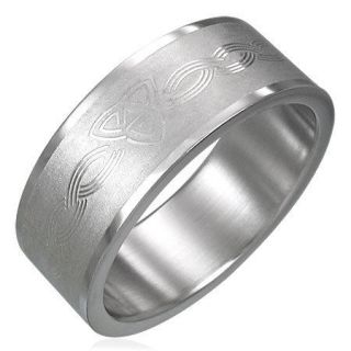 CELTIC KNOT STAINLESS STEEL THUMB RING BAND RING SZ 9