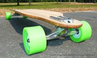 Bamboo skateboard longboard V_LAM drop through Fiberglass epoxy 