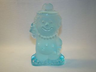   SATIN GLASS CLOWN PAPERWEIGHT BOOKEND VIKING GLASS WITH MAKER LABEL