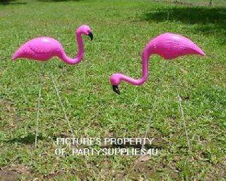 Pc Hot Pink Flamingo Yard Lawn Ornaments Mini Flocking FLAMINGOS