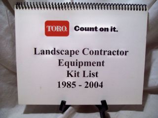 Toro Landscape Contractor Equipment Kit List 1985 2004