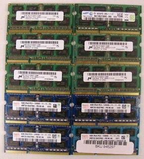   4GB Hynix/Micron/S​amsung PC3 12800S Laptop Memory item# SKU 945297