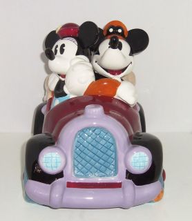   Mickey Minnie Mouse Roadster Car Cookie Jar Treasure Craft Pfaltzgraff