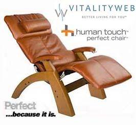   The Perfect Chair Maple Manual Recline PC 6 COGNAC LEATHER Recliner