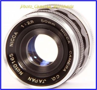NICCA Lens 12.8 50mm   Leica LTM Screw fit Rangefinder PRIME Lens 