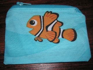 Finding Nemo handmade zipper fabric handmade coin/change purse pouch