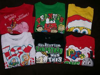 TODDLER BOYS LAYERED CHRISTMAS T SHIRT~LICENSED CHARACTERS~NWT~MULTI 