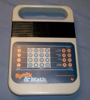   Instruments SPEAK & MATH VINTAGE 1983 LEARNING SYSTEM   TESTED Used