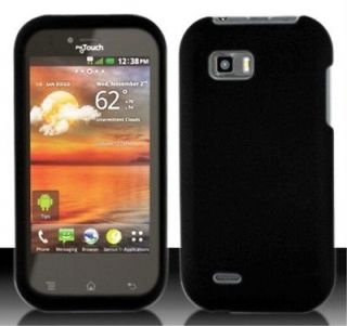 LG C800/MAXX Q/MYTOUCH Q   RUBBER BLACK SNAP ON COVER CASE. FACEPLATES 