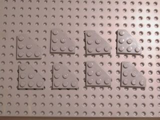 LEGO 8x Lt Bluish Gray Wedge Plate 3 x 3 Cut Corner NEW 10179 10174 