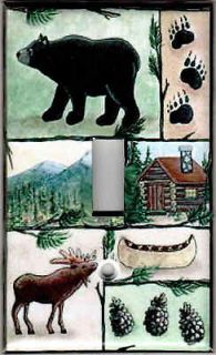 Cabin Bear Deer Light Switch Plate Cover switchplate