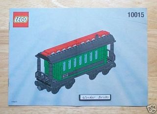 Lego 10015 INSTRUCTION BOOK Train Passenger Wagon (BOOK ONLY, NO LEGO 