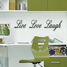 Live Laugh Love Wall Quote Art Stickers Wall Decals