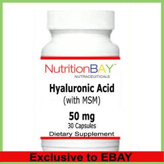 Hyaluronic Acid, with MSM, Promotes Joint Support, 50 mg, 30 Capsules
