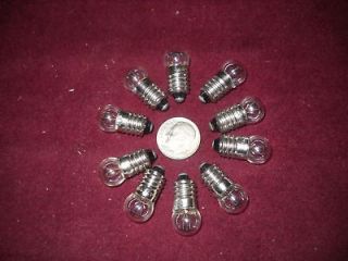  VOLT   SCREW BASE CLEAR BULBS FOR LIONEL TRAINS, MTH, A.F, & OTHERS