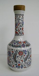 Vintage Metaxa Porcelain Bisque Hand Decorated Liquor Bottle Decanter