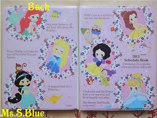 Disney snow white Ariel princess A6 weekly 2013 schedule book diary 