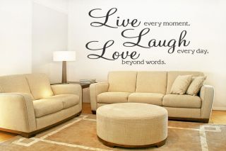 LIVE   LAUGH   LOVE Removable Wall Quote Decal Sticker Wall Art Decor 