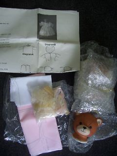mama bear doll making craft kit bisque head arm legs fabric cloth 