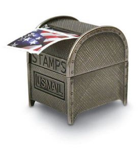 Pewter Mailbox stamp dispenser Made in the U.S. Postal Stamp office 