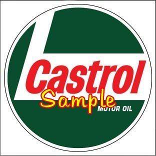 Castrol B 2x2 Gas Vinyl Stickers Decals Gasoline Pump Signs Globes