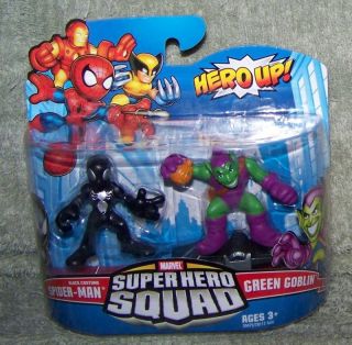 SUPER HERO SQUAD BLK COSTUME SPIDER MAN & GREEN GOBLIN 2010