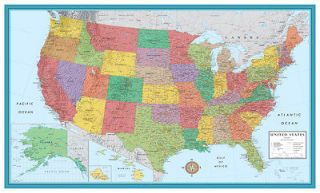 Rand McNally United States USA US Large Wall Map Poster