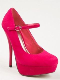   Women Platform High Heel Stiletto Mary Jane Pump pink Fuschia nicole17