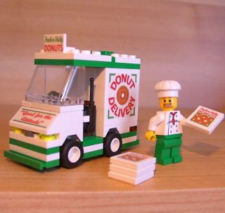 Custom DONUT DELIVERY SET! for town/city/trai​n/police LEGO doughnut 