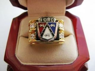 Superb NEW Mens Ford Motor CREST Gold Ring