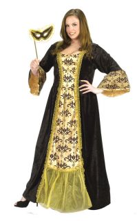 MASQUERADE QUEEN ADULT PLUS SIZE WOMENS COSTUME Royal Ball Gown 