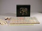 Vintage Chinese Export Mahjong Bone Bamboo Tile Set (w/ Box + 144 