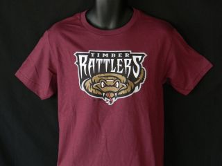 Wisconsin Timber Rattlers Tee Shirt Mens Size Small Maroon Majestic 