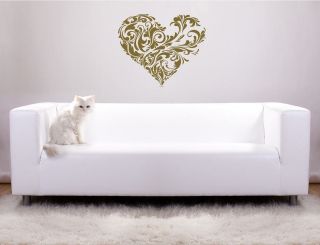 Decorative LOVE HEART Romantic Wedding Bedroom Vinyl Wall Art Decal 