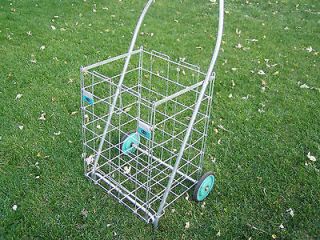    CAL DAK WIRE METAL Collapsible CART Grocery Laundry Shopping BASKET