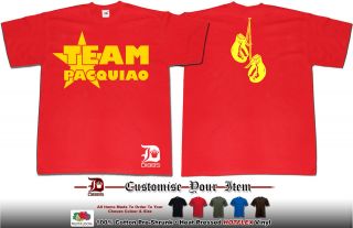 MANNY PACMAN T SHIRT TEAM PACQUIAO BOXING GLOVES KIT P4P KING