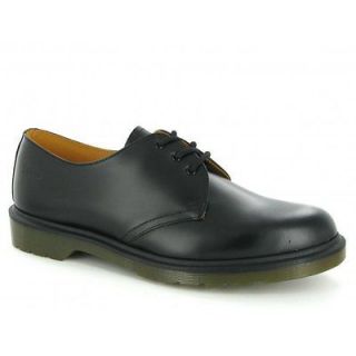 Dr Martens 1461 Unisex Classic Airwair 3 Eyelet Uniform Shoes Black 