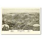 Moosic PA Panoramic Map 1892 48 x35 Poster