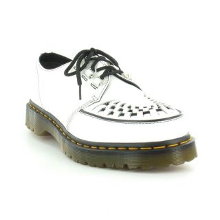Dr Martens 14091100 RAMSEY WHITE SMOOTH   LEATHER CREEPERS SHOES   IN 