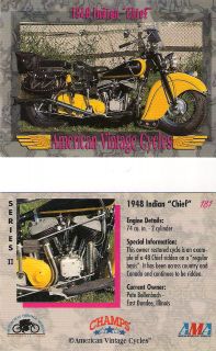 American Vintage 1948 Indian Chief Motorcycle 74 cu. in. 2 Cylinder 