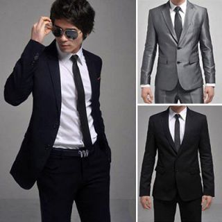 New Mens Fashion Stylish Slim Fit Two Buttons Suit XZ19 21