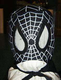 SPIDER MAN BLACK CAPE wrestling mask KIDS BABY hombre araña negro