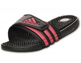 Adidas Womens Adissage Slides Slipper Sandals Black/​Lt. Pink $30 