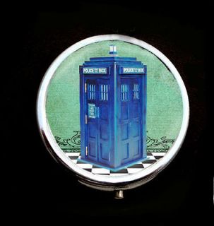   Who Tardis Pill Box Case Medication Rx UK Police Phone Call Booth
