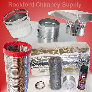 x15 Smoothwall Flexible Chimney Liner Insert Kit with Insulation 